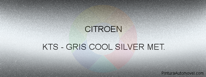 Pintura Citroen KTS Gris Cool Silver Met.
