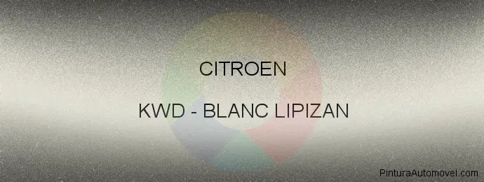 Pintura Citroen KWD Blanc Lipizan