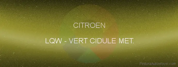 Pintura Citroen LQW Vert Cidule Met.