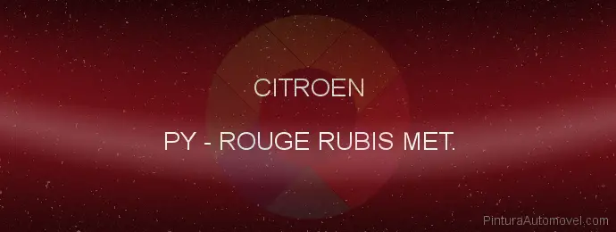 Pintura Citroen PY Rouge Rubis Met.