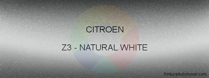 Pintura Citroen Z3 Natural White