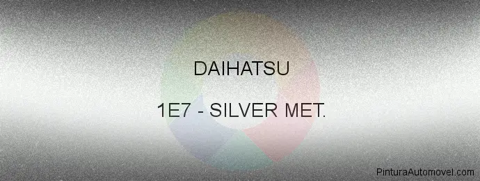 Pintura Daihatsu 1E7 Silver Met.