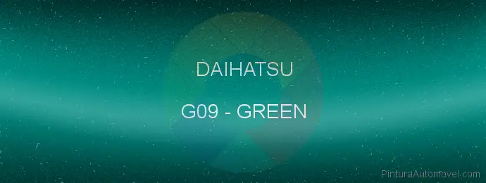 Pintura Daihatsu G09 Green