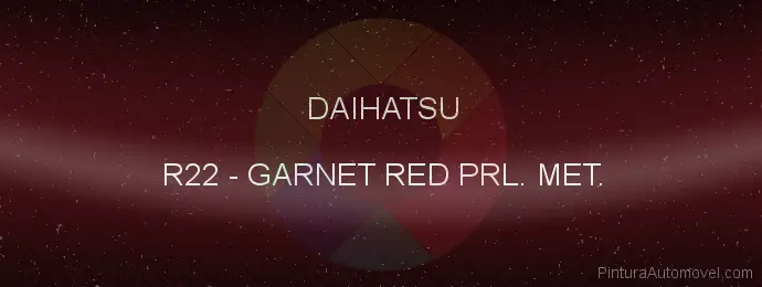 Pintura Daihatsu R22 Garnet Red Prl. Met.