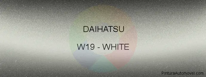 Pintura Daihatsu W19 White