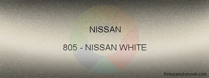 Pintura Nissan 805 Nissan White