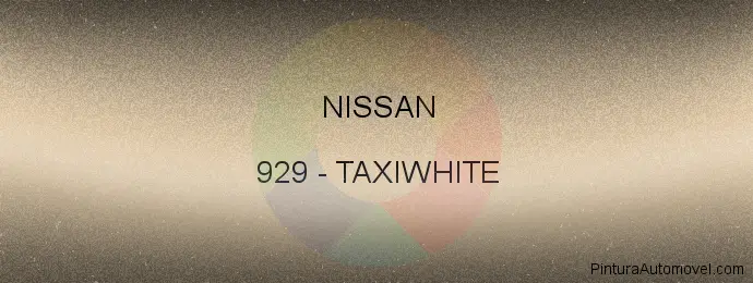 Pintura Nissan 929 Taxiwhite