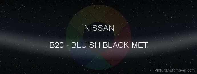 Pintura Nissan B20 Bluish Black Met.