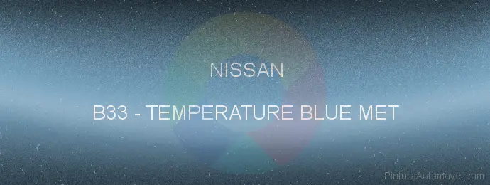 Pintura Nissan B33 Temperature Blue Met