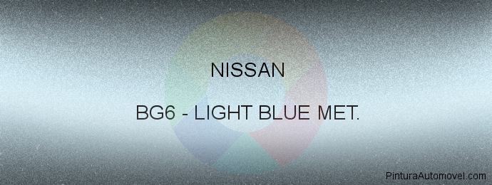Pintura Nissan BG6 Light Blue Met.
