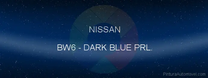 Pintura Nissan BW6 Dark Blue Prl.