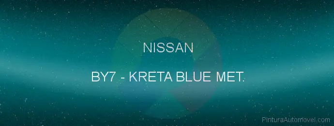 Pintura Nissan BY7 Kreta Blue Met.