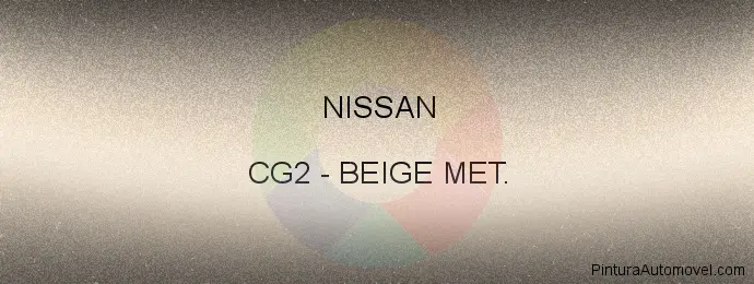 Pintura Nissan CG2 Beige Met.