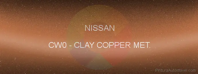 Pintura Nissan CW0 Clay Copper Met.