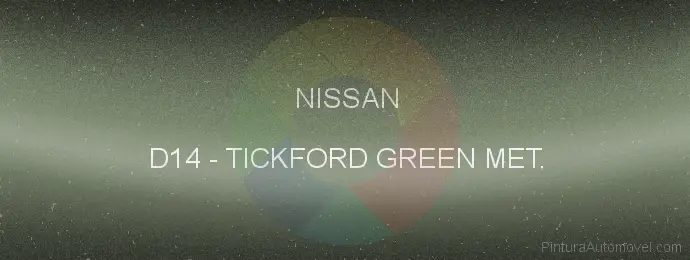 Pintura Nissan D14 Tickford Green Met.