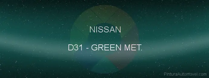 Pintura Nissan D31 Green Met.