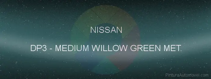Pintura Nissan DP3 Medium Willow Green Met.