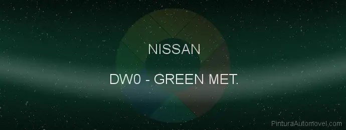 Pintura Nissan DW0 Green Met.