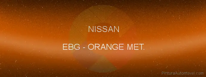 Pintura Nissan EBG Orange Met.