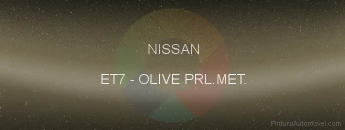 Pintura Nissan ET7 Olive Prl.met.