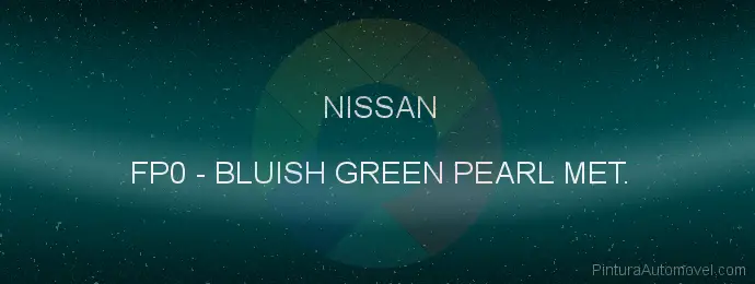 Pintura Nissan FP0 Bluish Green Pearl Met.