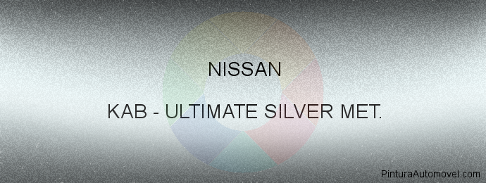 Pintura Nissan KAB Ultimate Silver Met.