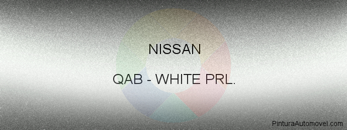 Pintura Nissan QAB White Prl.
