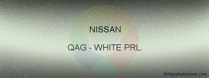 Pintura Nissan QAG White Prl.