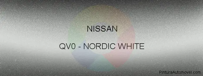 Pintura Nissan QV0 Nordic White