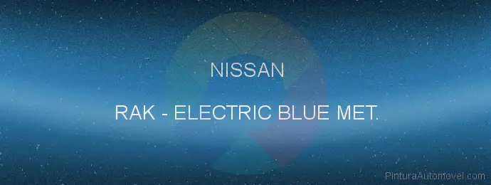 Pintura Nissan RAK Electric Blue Met.