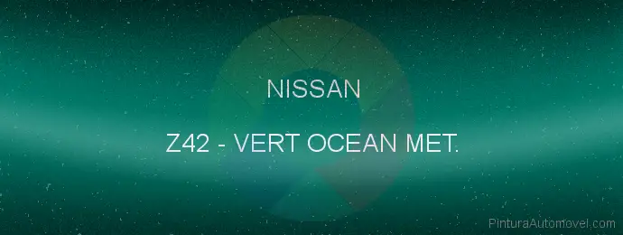 Pintura Nissan Z42 Vert Ocean Met.