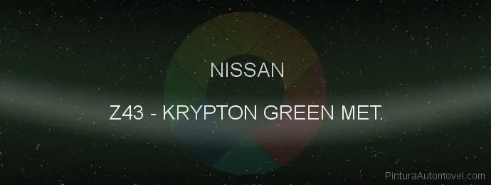 Pintura Nissan Z43 Krypton Green Met.