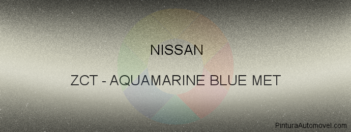 Pintura Nissan ZCT Aquamarine Blue Met