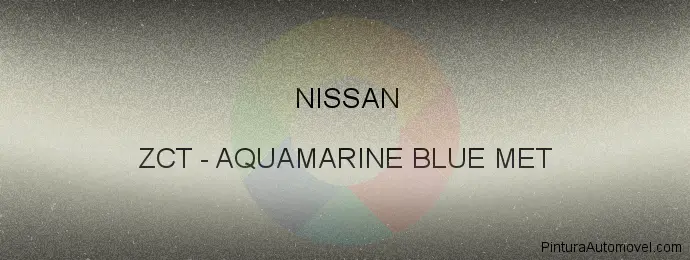 Pintura Nissan ZCT Aquamarine Blue Met