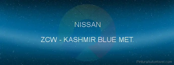 Pintura Nissan ZCW Kashmir Blue Met.
