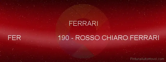 Pintura Ferrari FER 190 Rosso Chiaro Ferrari