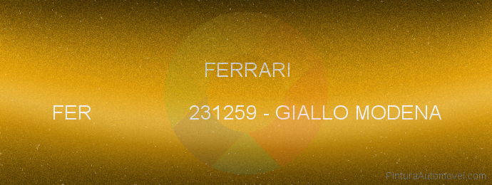 Pintura Ferrari FER 231259 Giallo Modena