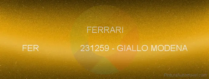 Pintura Ferrari FER 231259 Giallo Modena