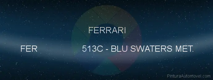 Pintura Ferrari FER 513C Blu Swaters Met.