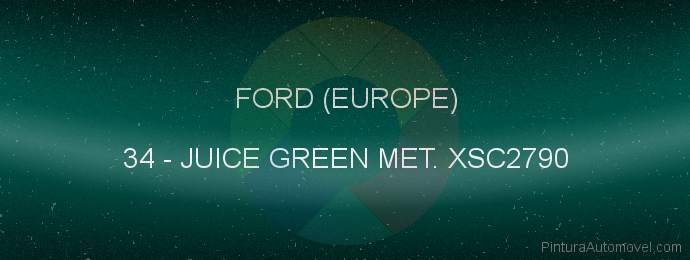 Pintura Ford (europe) 34 Juice Green Met. Xsc2790