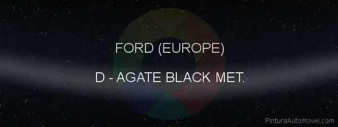 Pintura Ford (europe) D Agate Black Met.