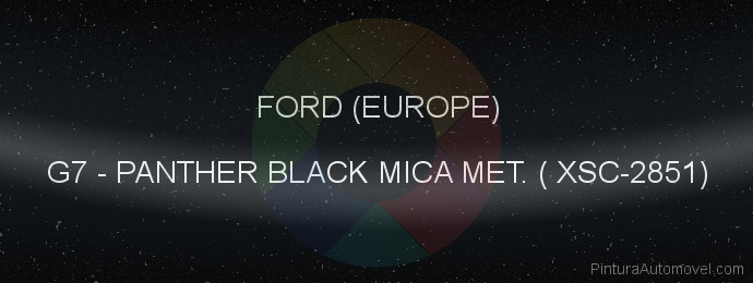 Pintura Ford (europe) G7 Panther Black Mica Met. ( Xsc-2851)