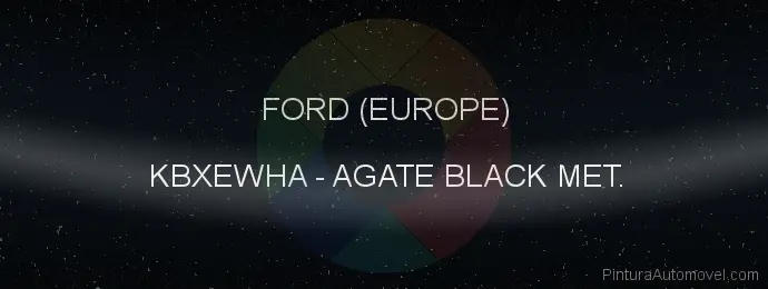 Pintura Ford (europe) KBXEWHA Agate Black Met.