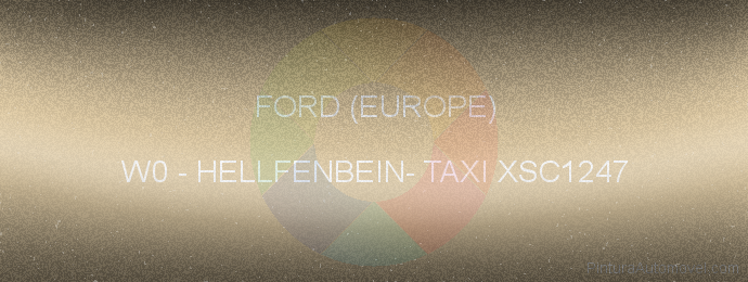 Pintura Ford (europe) W0 Hellfenbein- Taxi Xsc1247