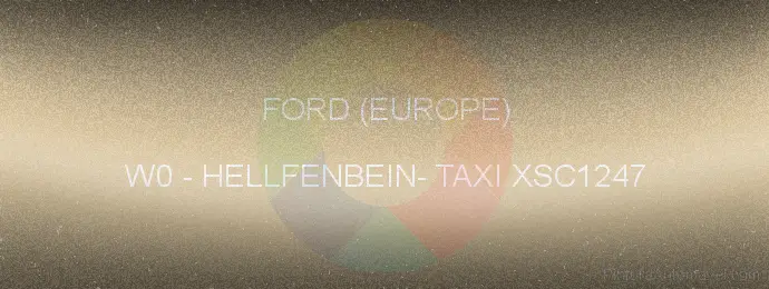 Pintura Ford (europe) W0 Hellfenbein- Taxi Xsc1247