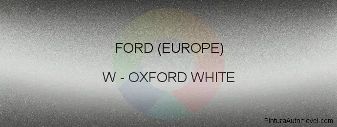 Pintura Ford (europe) W Oxford White