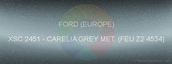 Pintura Ford (europe) XSC 2451 Carelia Grey Met. (feu Z2 4534)