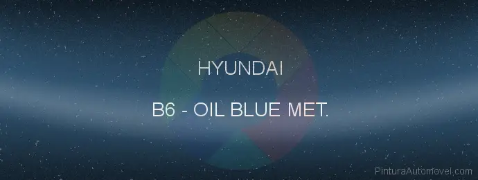 Pintura Hyundai B6 Oil Blue Met.