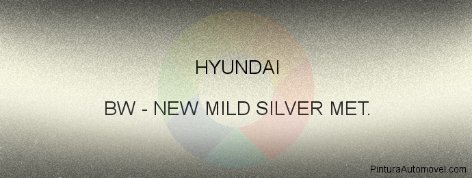 Pintura Hyundai BW New Mild Silver Met.