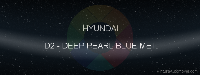 Pintura Hyundai D2 Deep Pearl Blue Met.